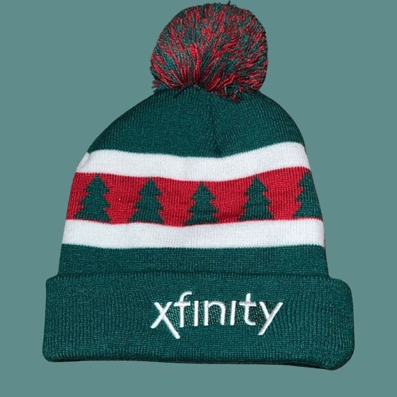 NHL MN Wild Hockey Xfinity Collaboration Knit Pom Pom Hat - Picture 2 of 3